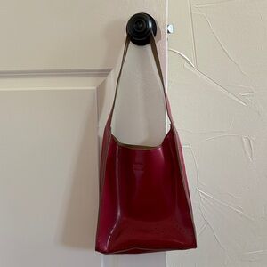 Mondani Red Leather Shoulder Bag